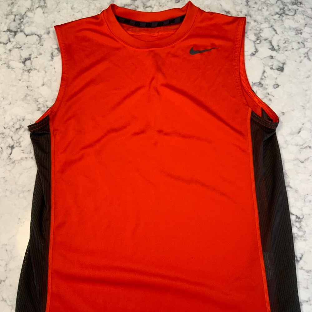 Nike Orange and Gray Sleeveless Dri-fit. Youth L.